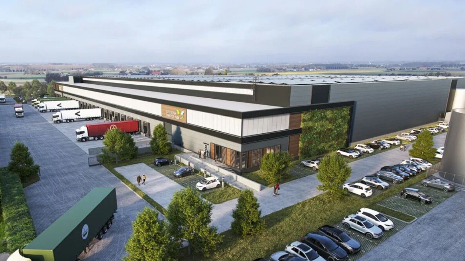 Circulaire nieuwbouw twee demontabele flexibel indeelbare distributiecentra